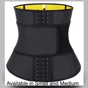 Black neoprene waist cincher 3 row hooks
